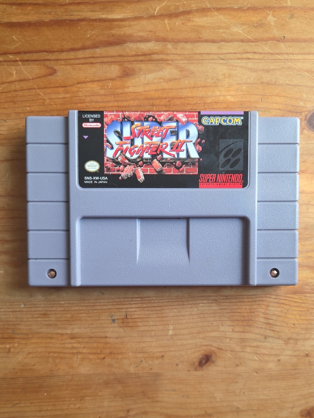 Super Street Fighter II SNES Capcom Game Cartridge Vintage 1993 Authentic TESTED